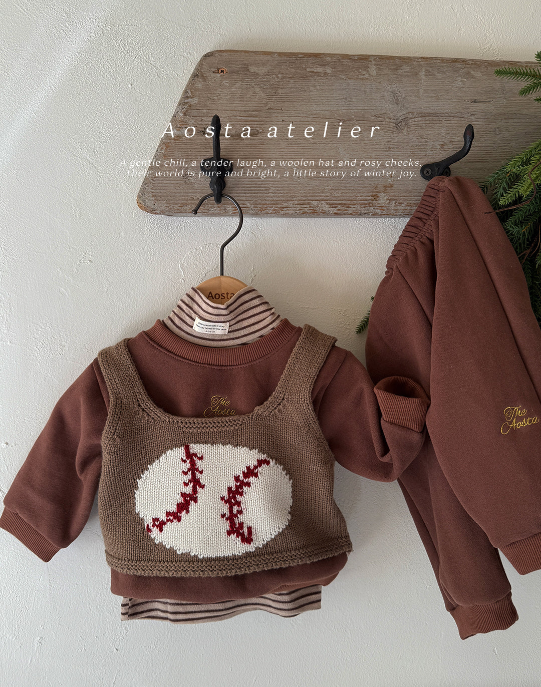 ［Aosta］Wool turtleneck tee