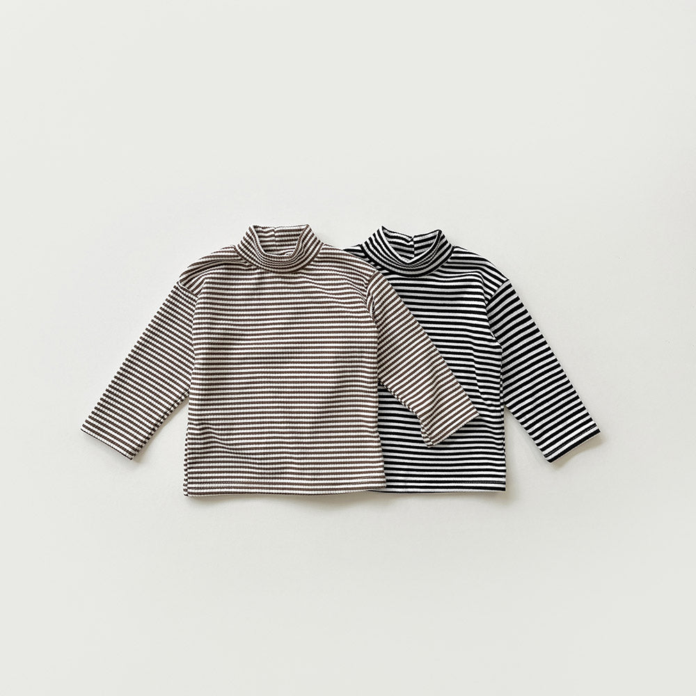 [whitesketchbook] Stripe bottleneck tee