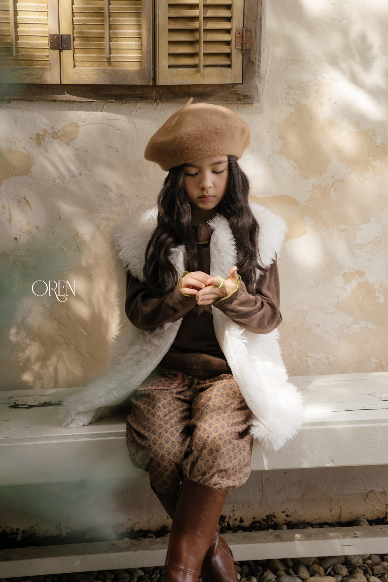[OREN] Shirley sherpa fur vest
