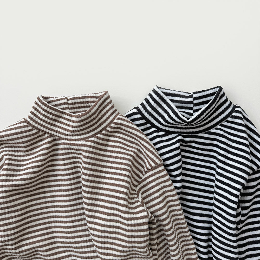 [whitesketchbook] Stripe bottleneck tee