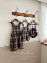 Noirjette check one-piece (kids)