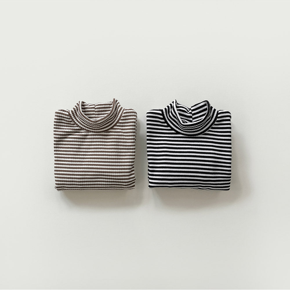 [whitesketchbook] Stripe bottleneck tee