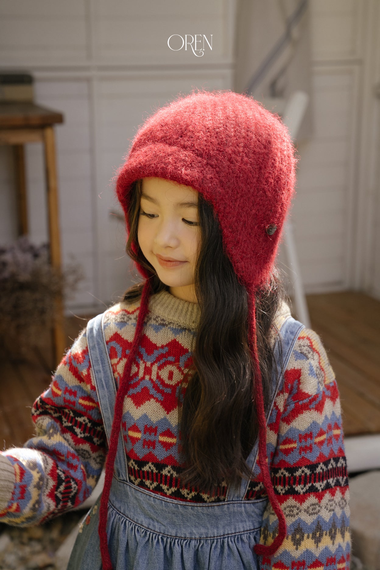 [OREN] Flip knit brim beanie