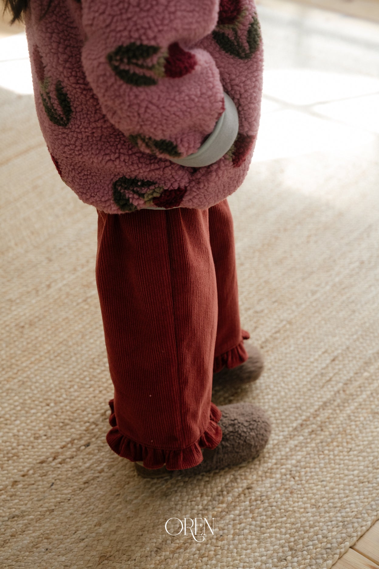 [OREN] Naomi frill corduroy pants