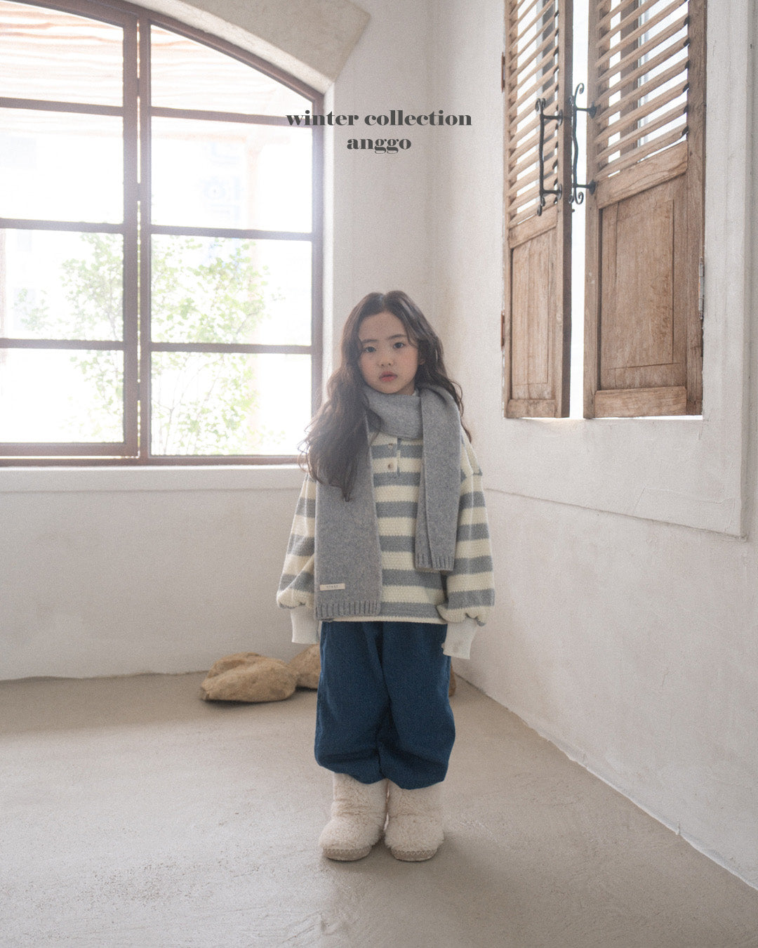 ［anggo］Pretzel stripe tops