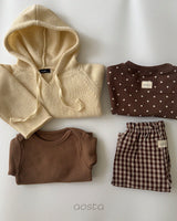 ［Aosta］Knit Cookie Hoodie