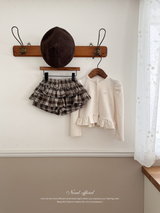 Roman check cancan pants
