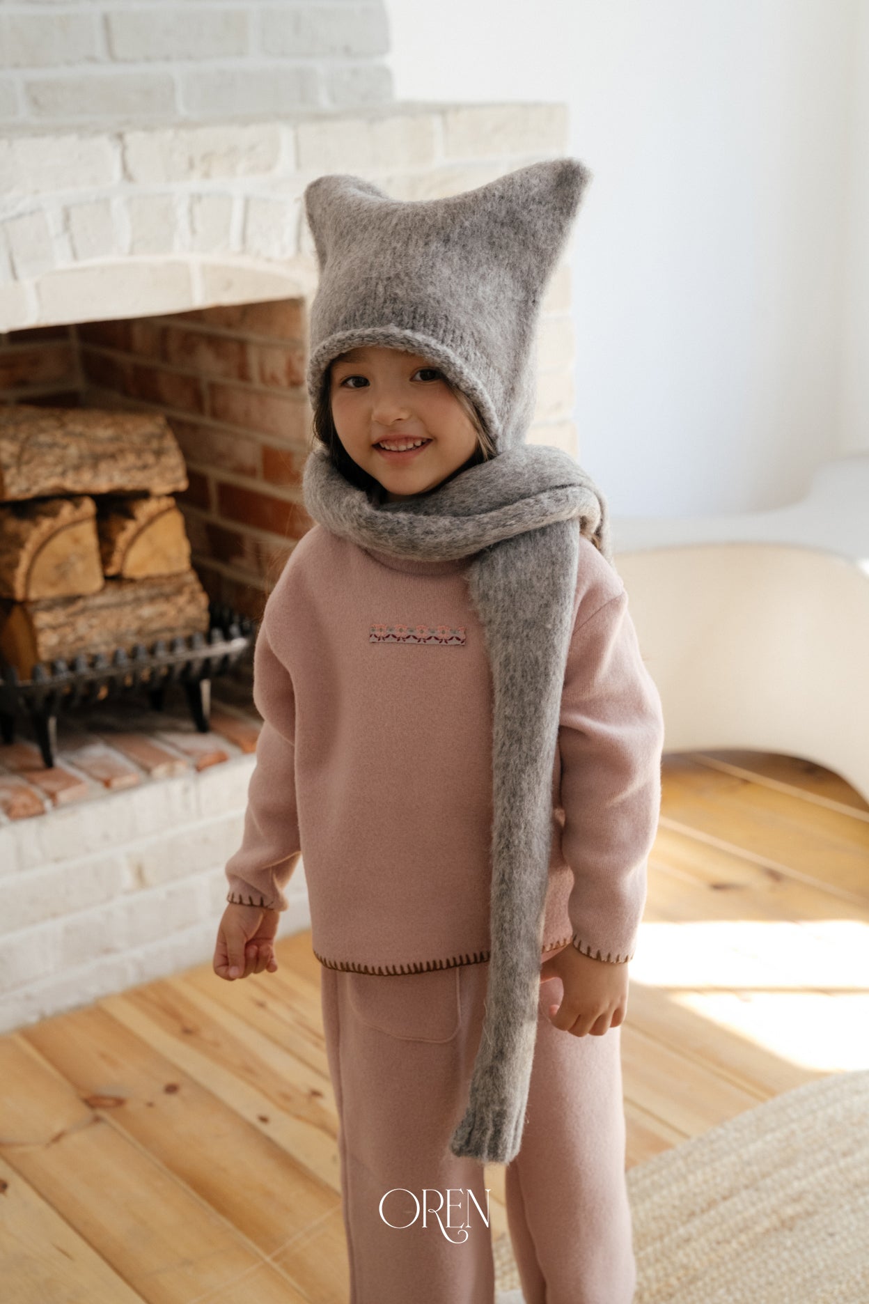 [OREN] Cat muffler beanie