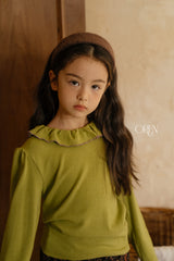 [OREN] Blooming frill picot tee