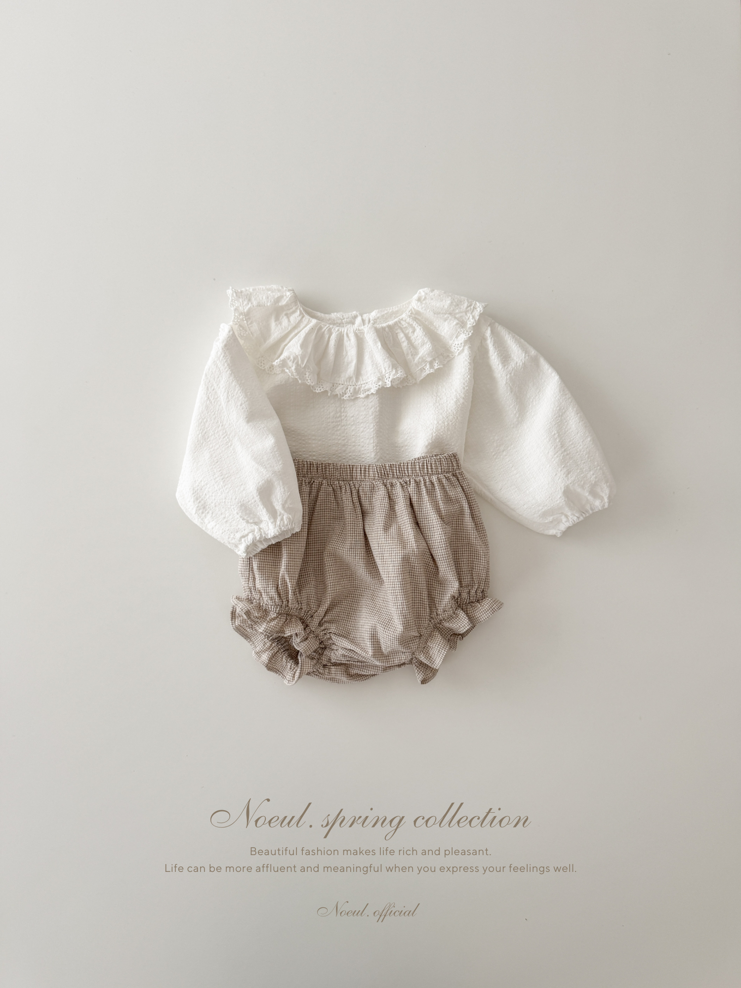 Ray lace collar blouse