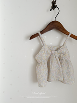 Flower ribbon camisole blouse