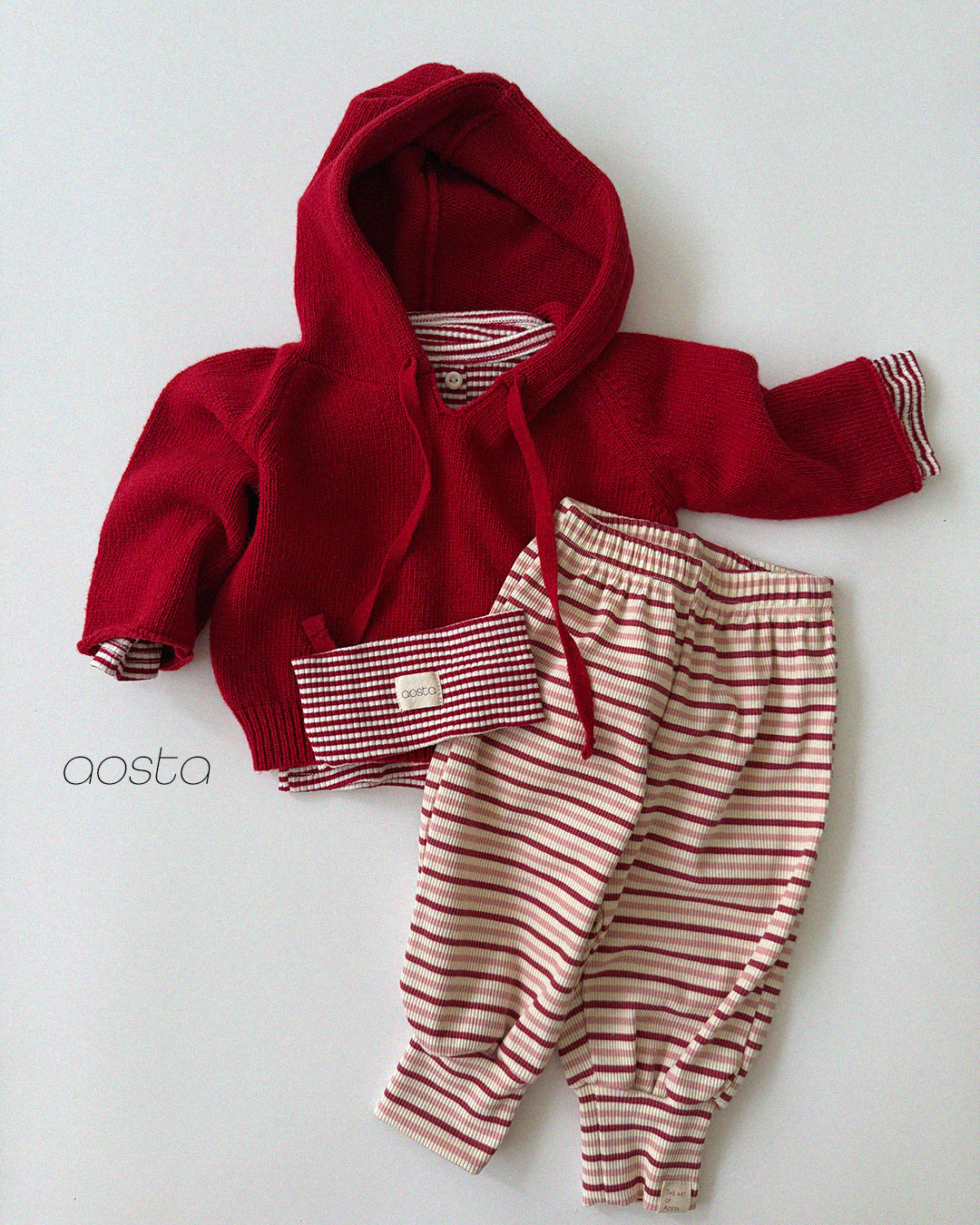 ［Aosta］Knit Cookie Hoodie