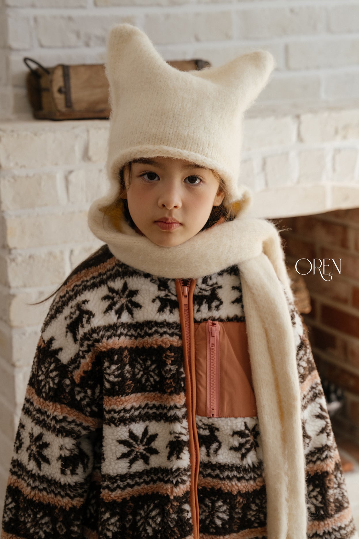 [OREN] Cat muffler beanie
