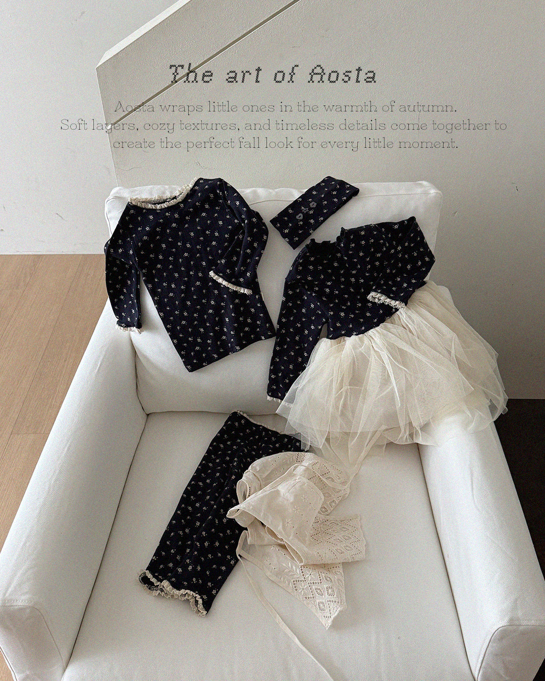 ［Aosta］Lace Jenny Open Vest