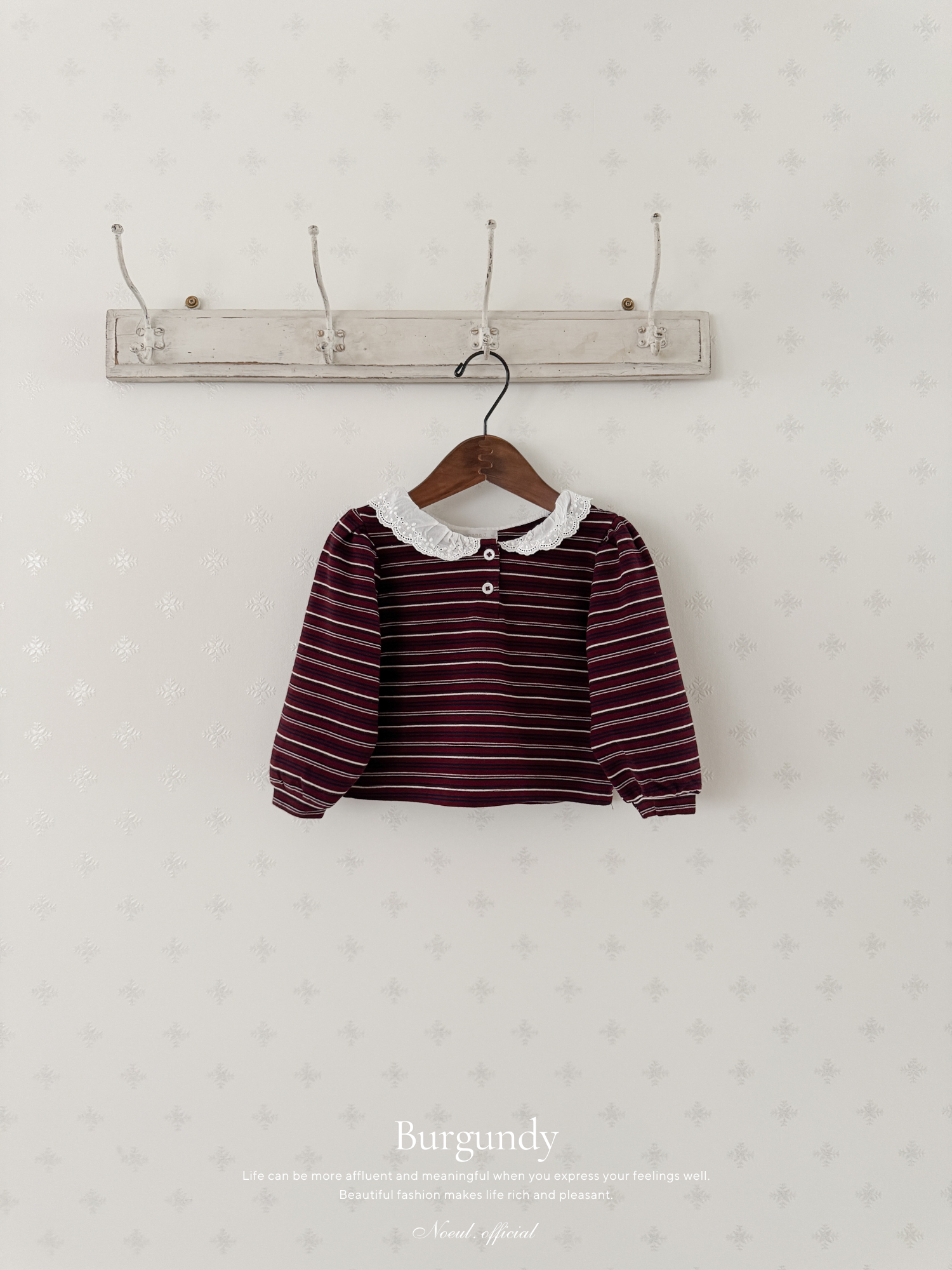 Puel stripe collar blouse