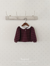 Puel stripe collar blouse