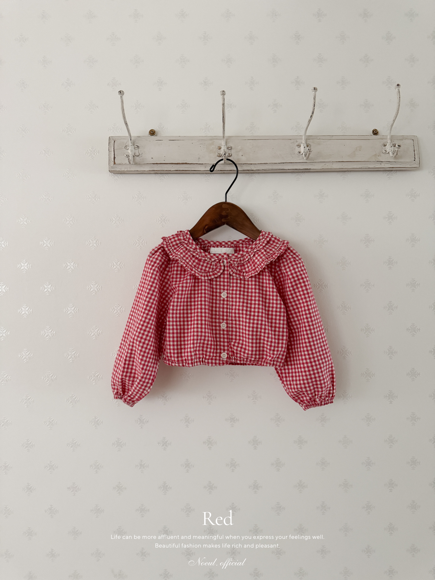 Bell check blouse