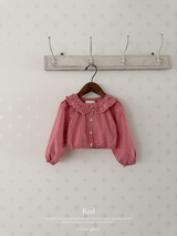 Bell check blouse