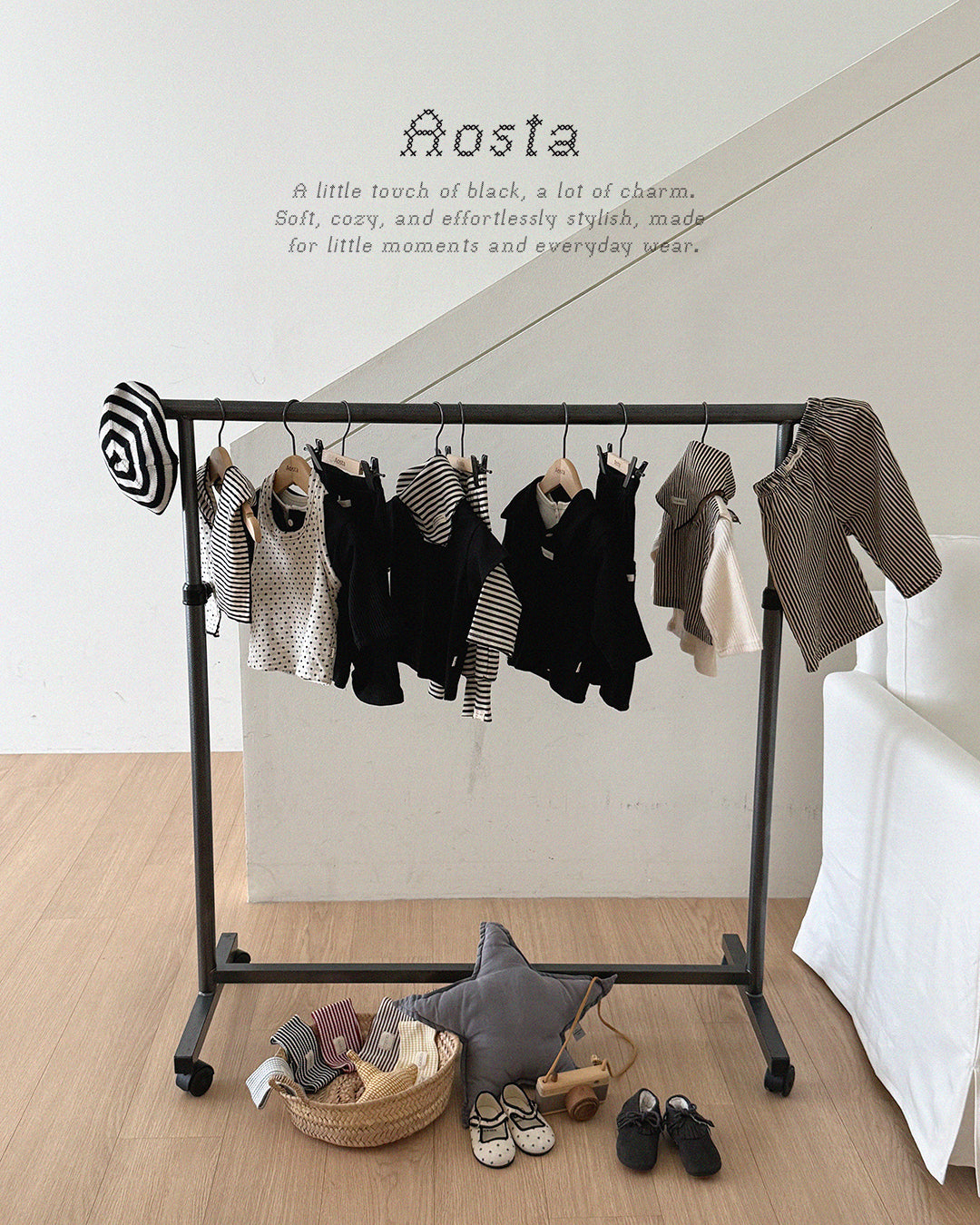［Aosta］Mulmul Collar Tee