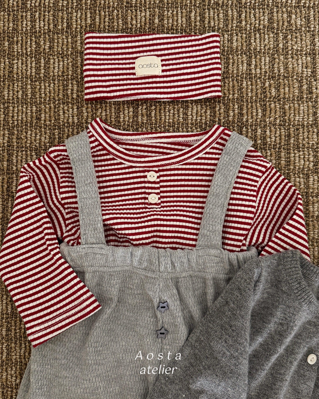 ［Aosta］Cookie Stripe Headband