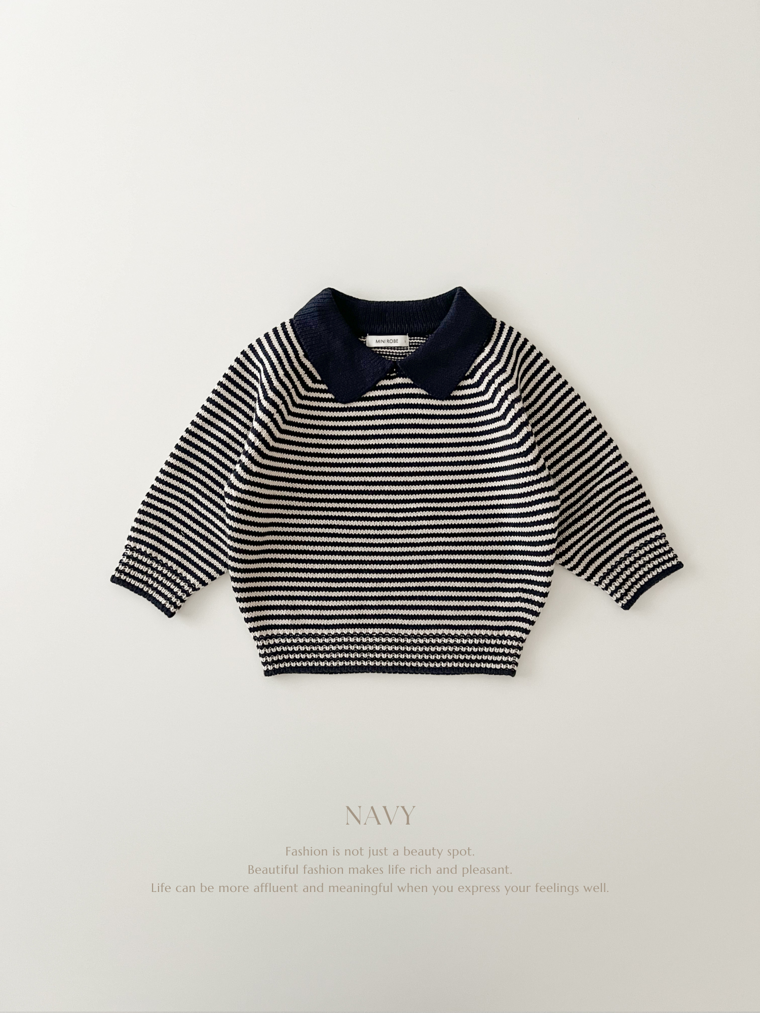 Collar colourway knit