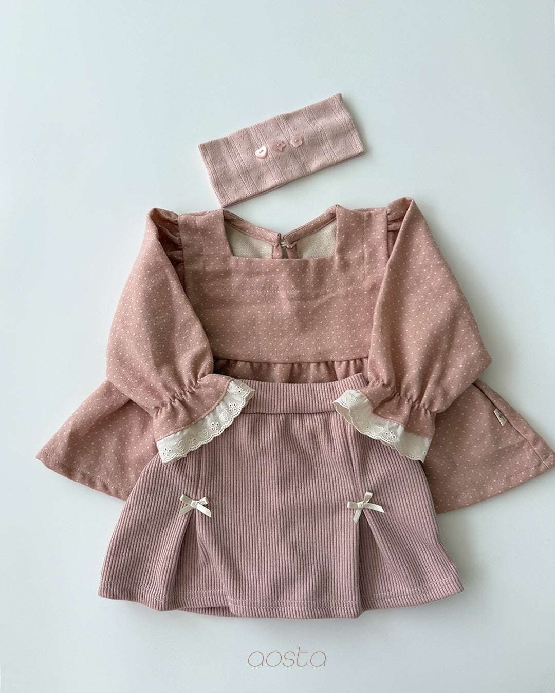 ［Aosta］Milk Dot Blouse