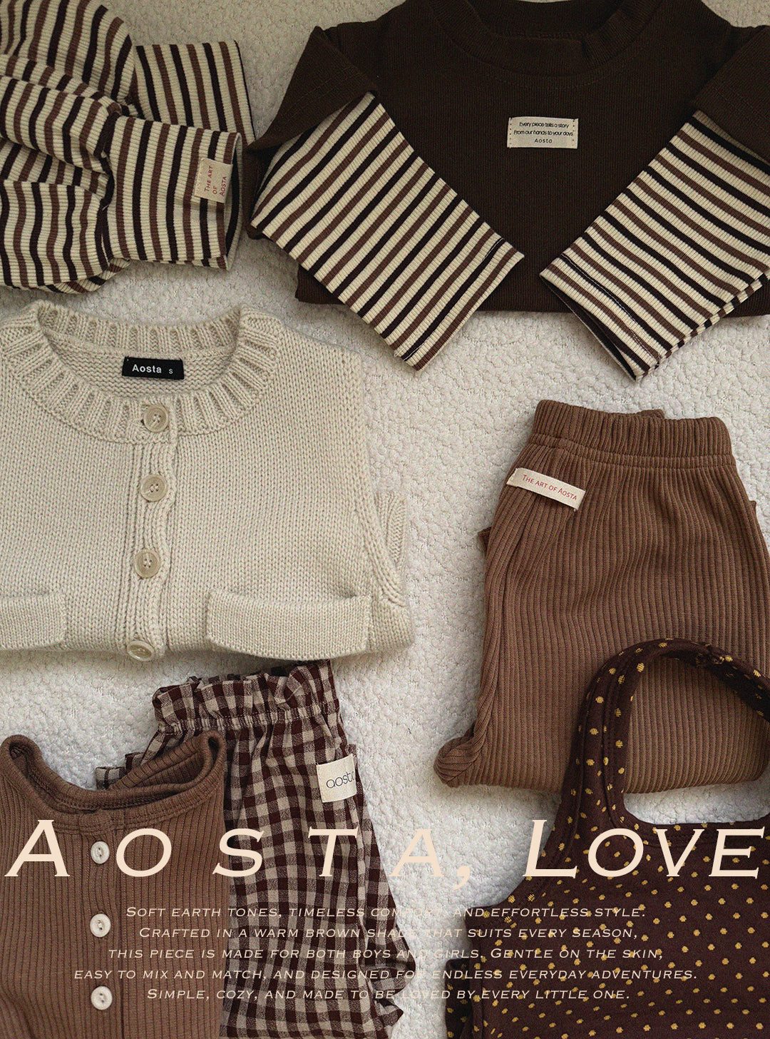 ［Aosta］Caramel Check Pants