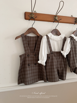 Rommy check suspender pants
