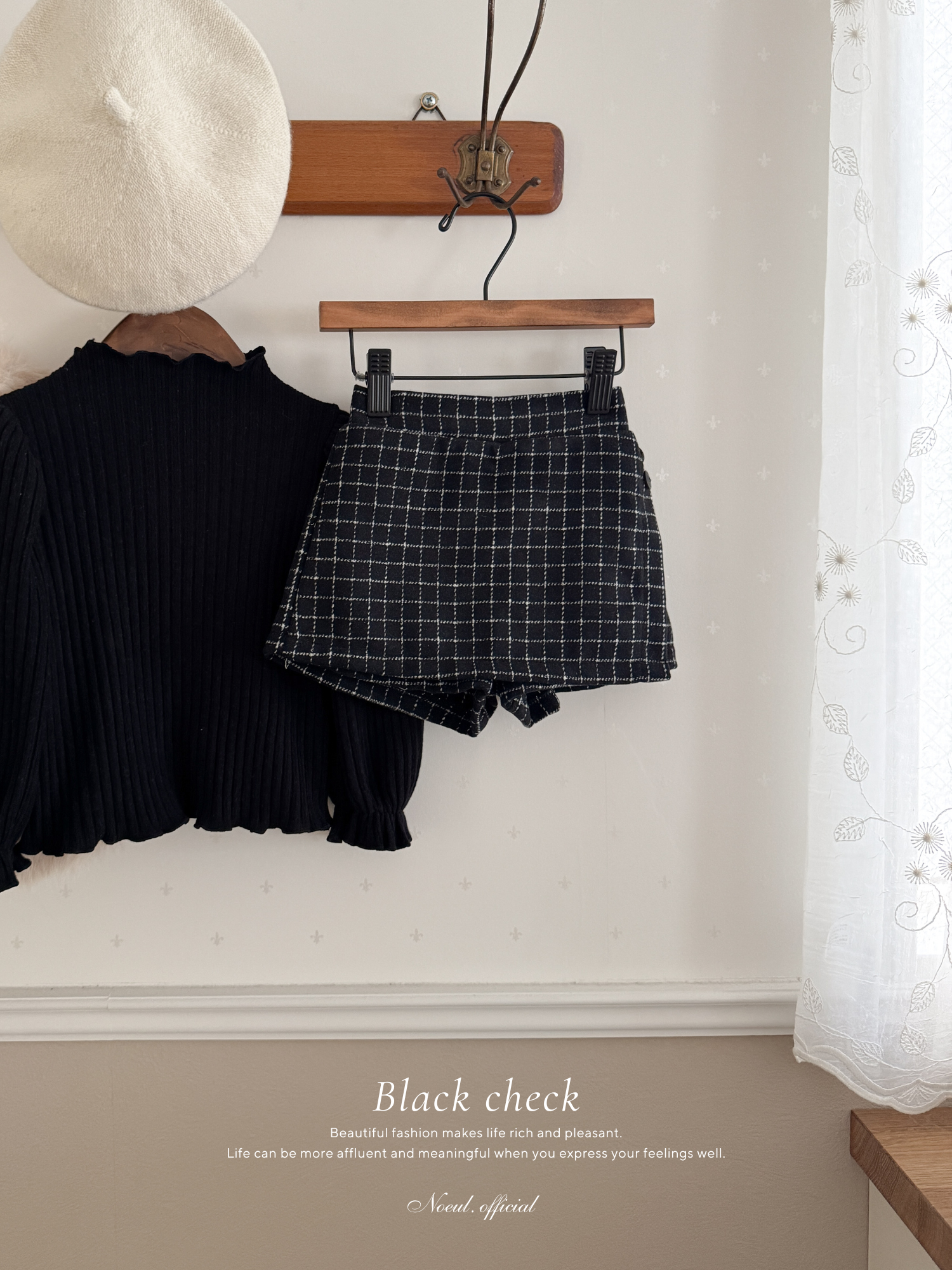 Miel check culotte pants