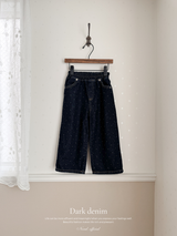 Dot denim pants