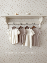 Soft puff knit one-piece