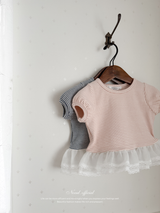 Peach stripe shasha tee