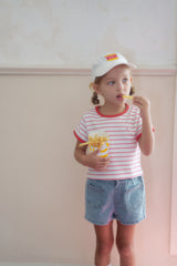 ［momo ann］Soft stripe tee