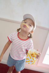 ［momo ann］Soft stripe tee