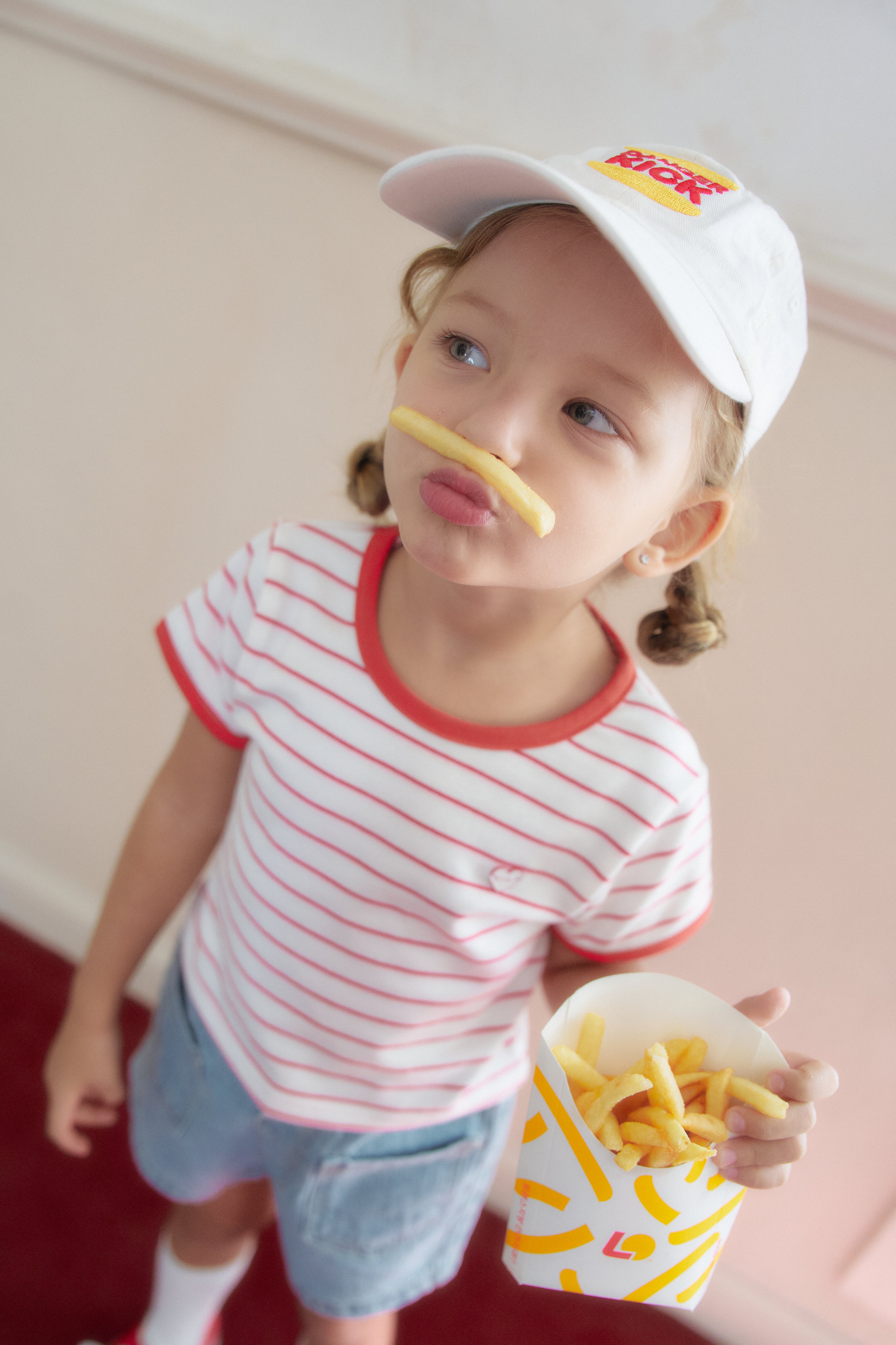 ［momo ann］Soft stripe tee