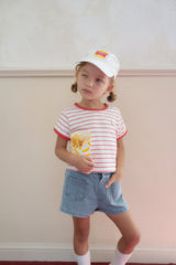 ［momo ann］Soft stripe tee