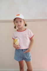 ［momo ann］Soft stripe tee