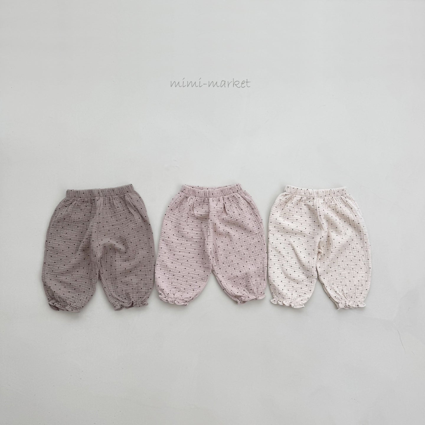 ［mimi market］Dot frill pants
