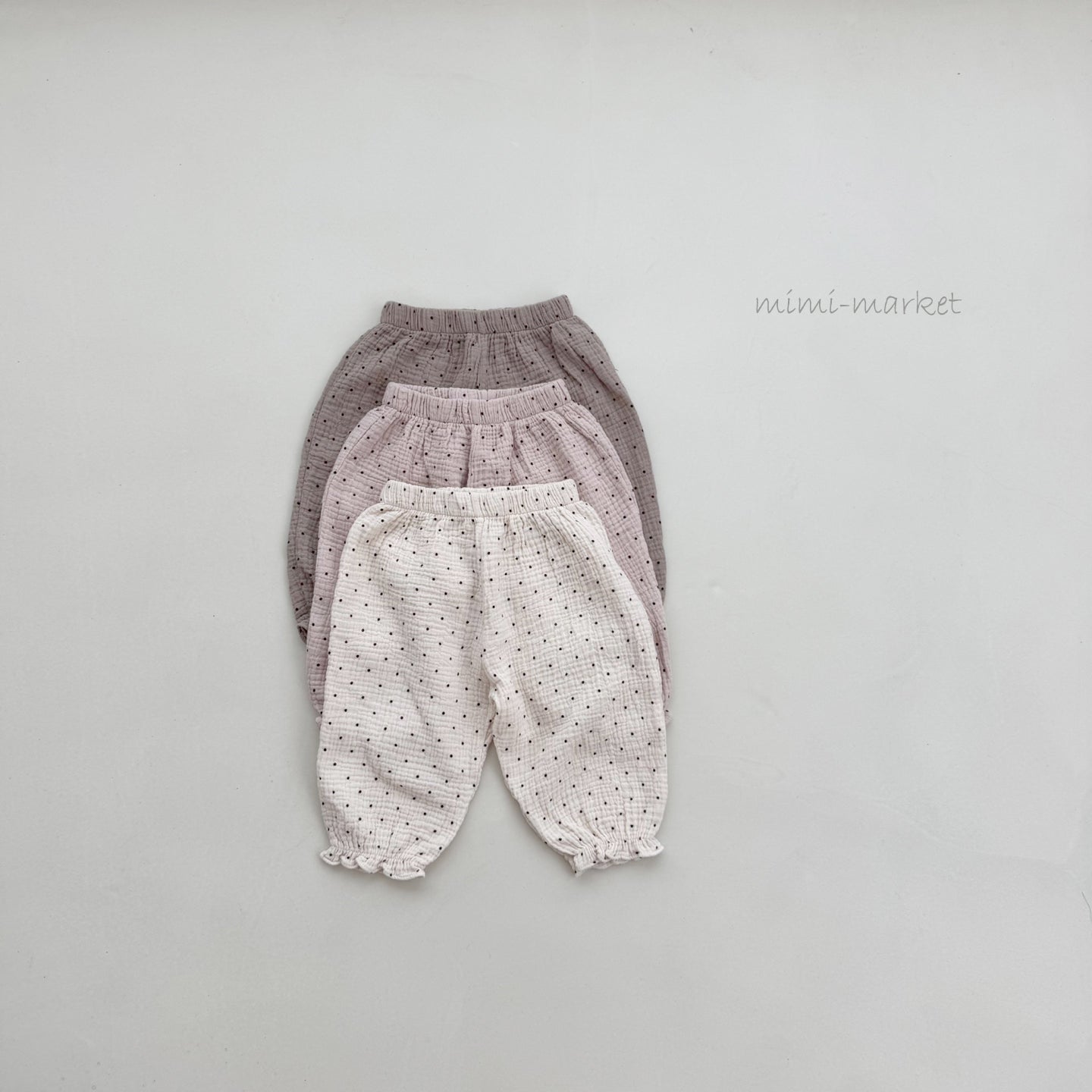 ［mimi market］Dot frill pants