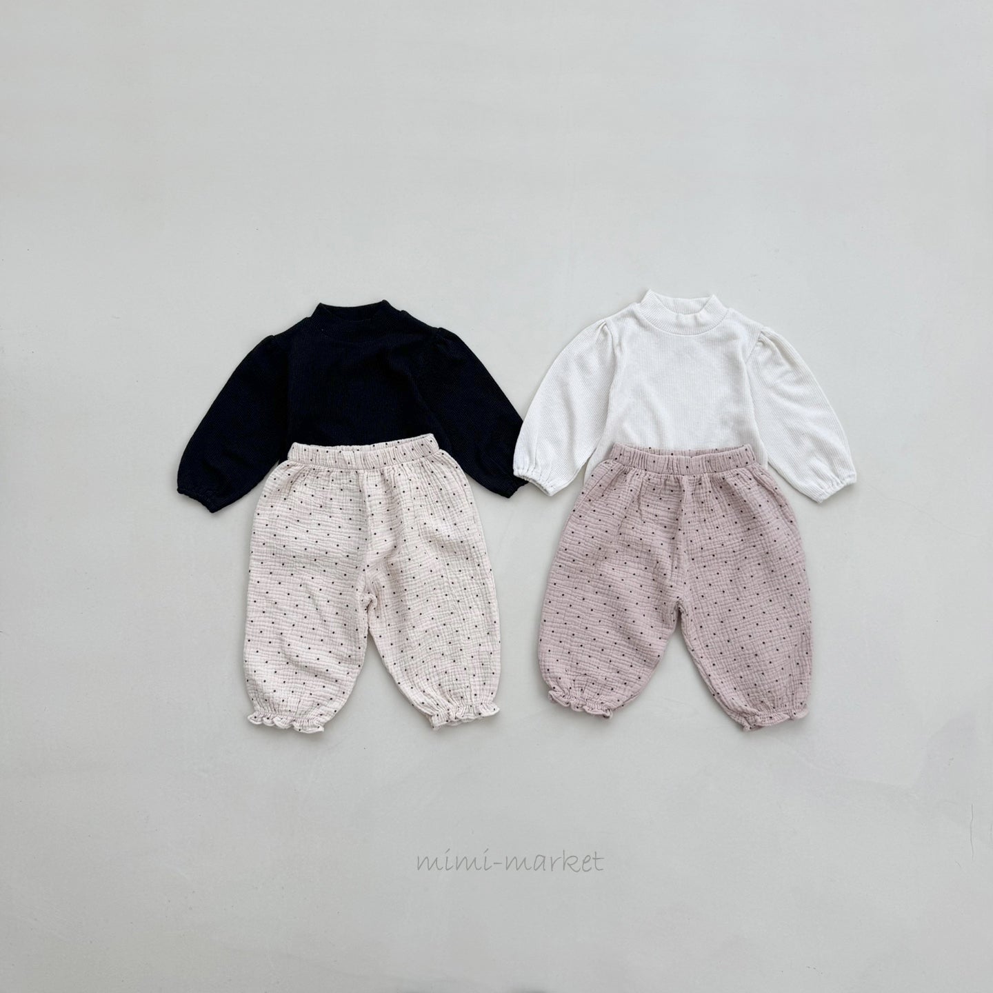 ［mimi market］Dot frill pants