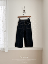 Dot denim pants