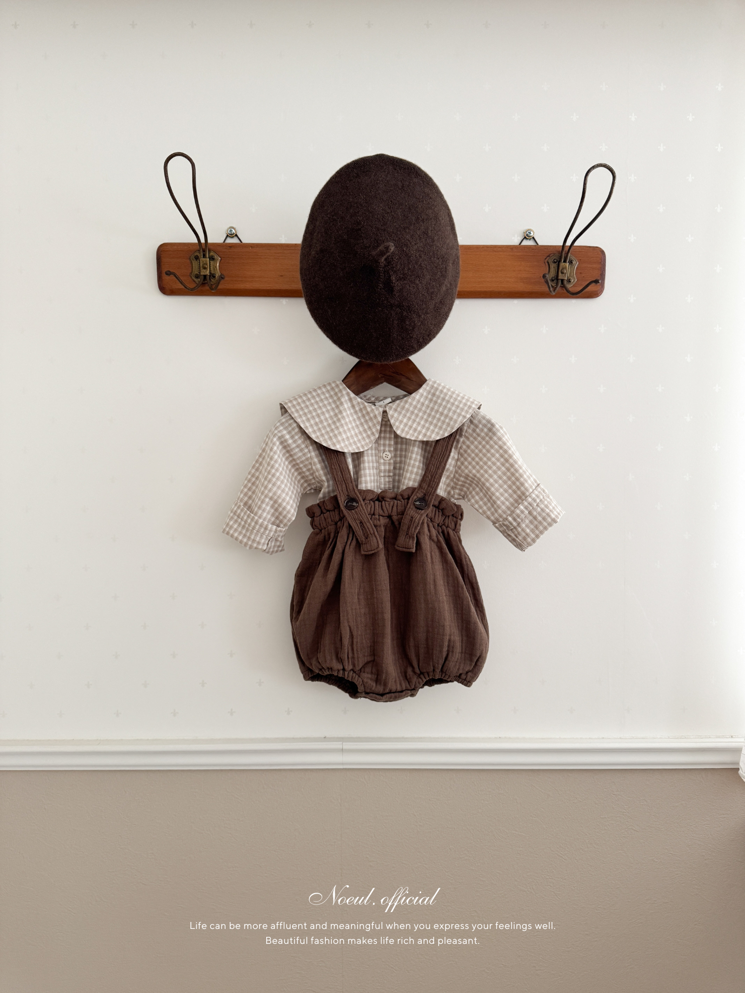 Sunny check sailor blouse