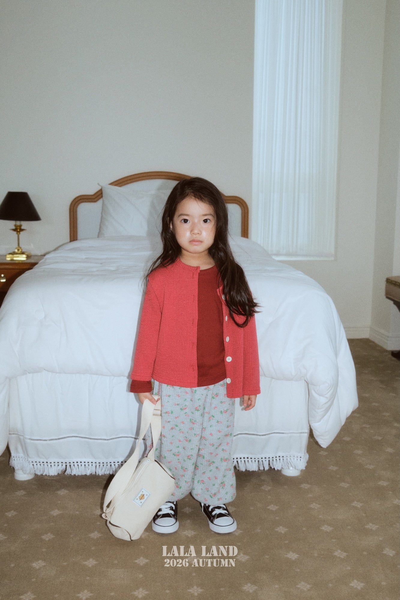［Lala land］One tone corduroy cross bag