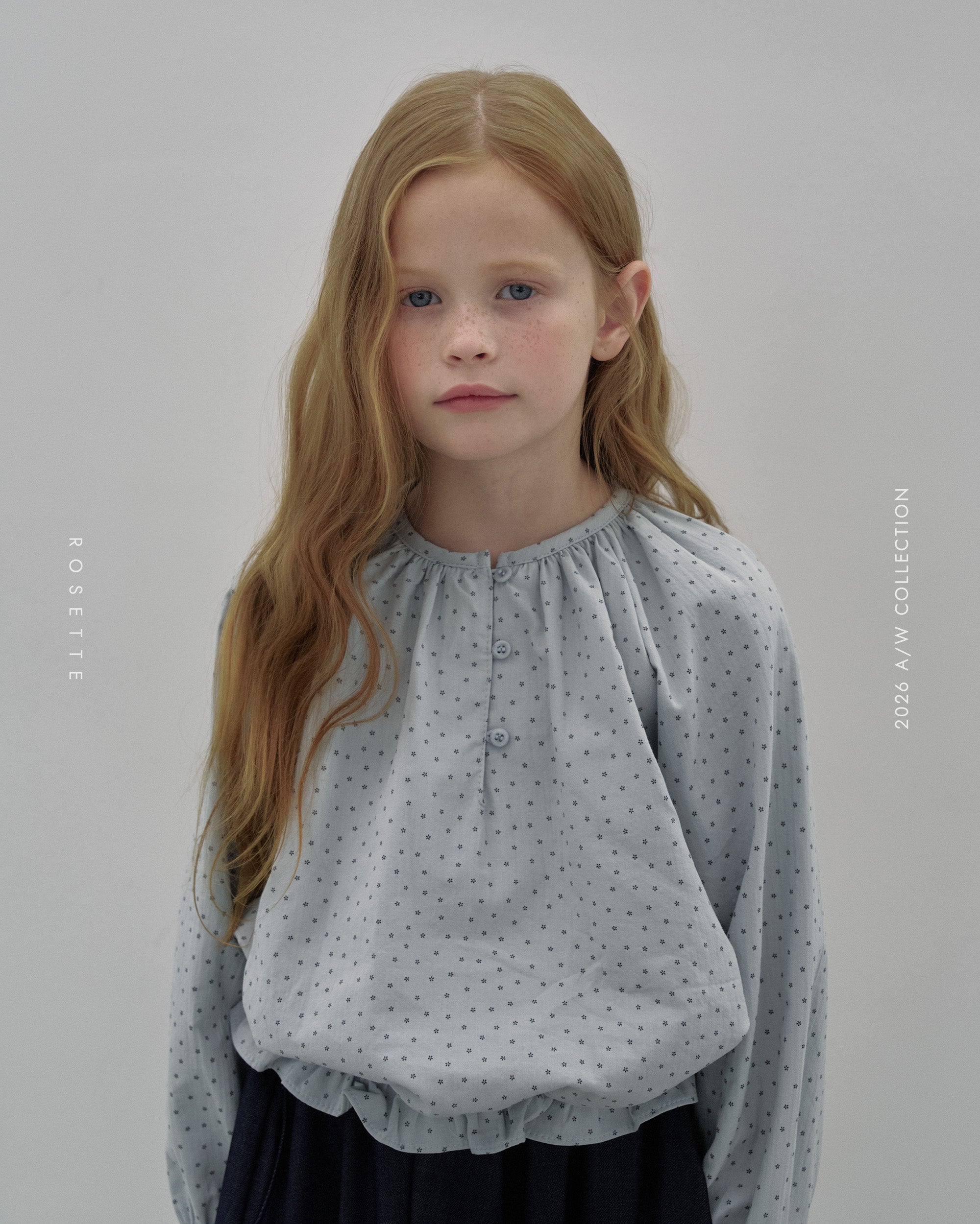 ［ROSETTE］Shirring flower blouse