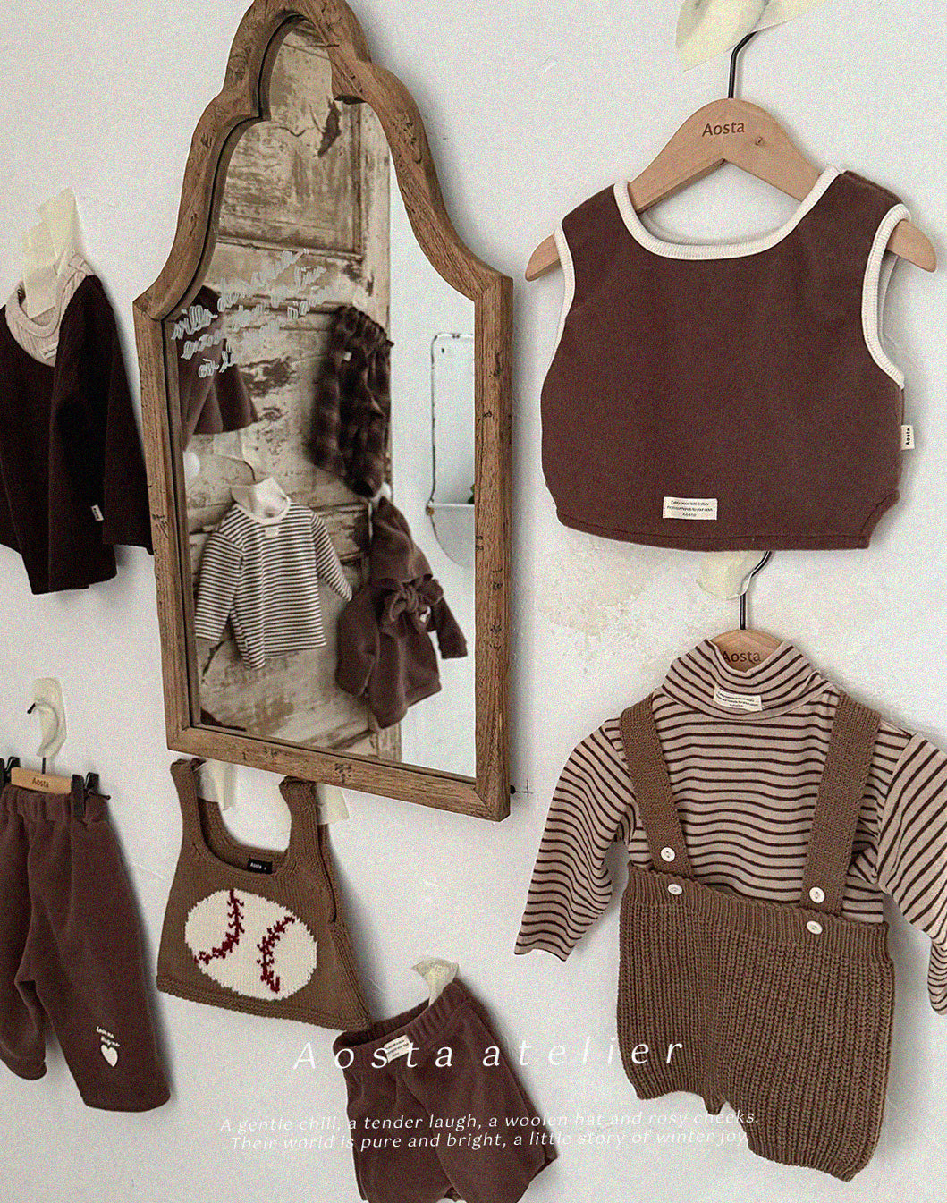 ［Aosta］Wool turtleneck tee