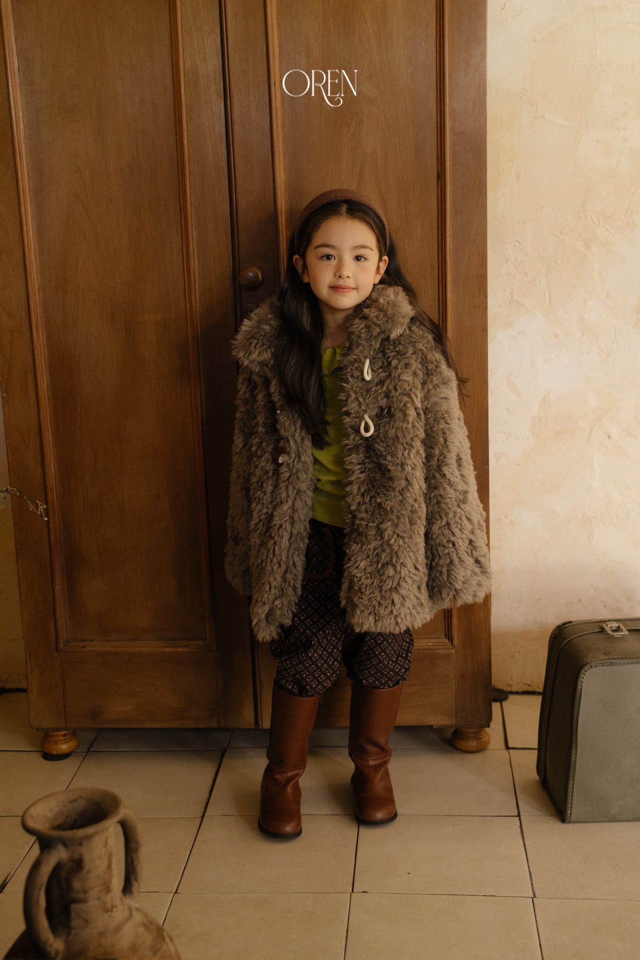 [OREN] Berni toggle fur jacket