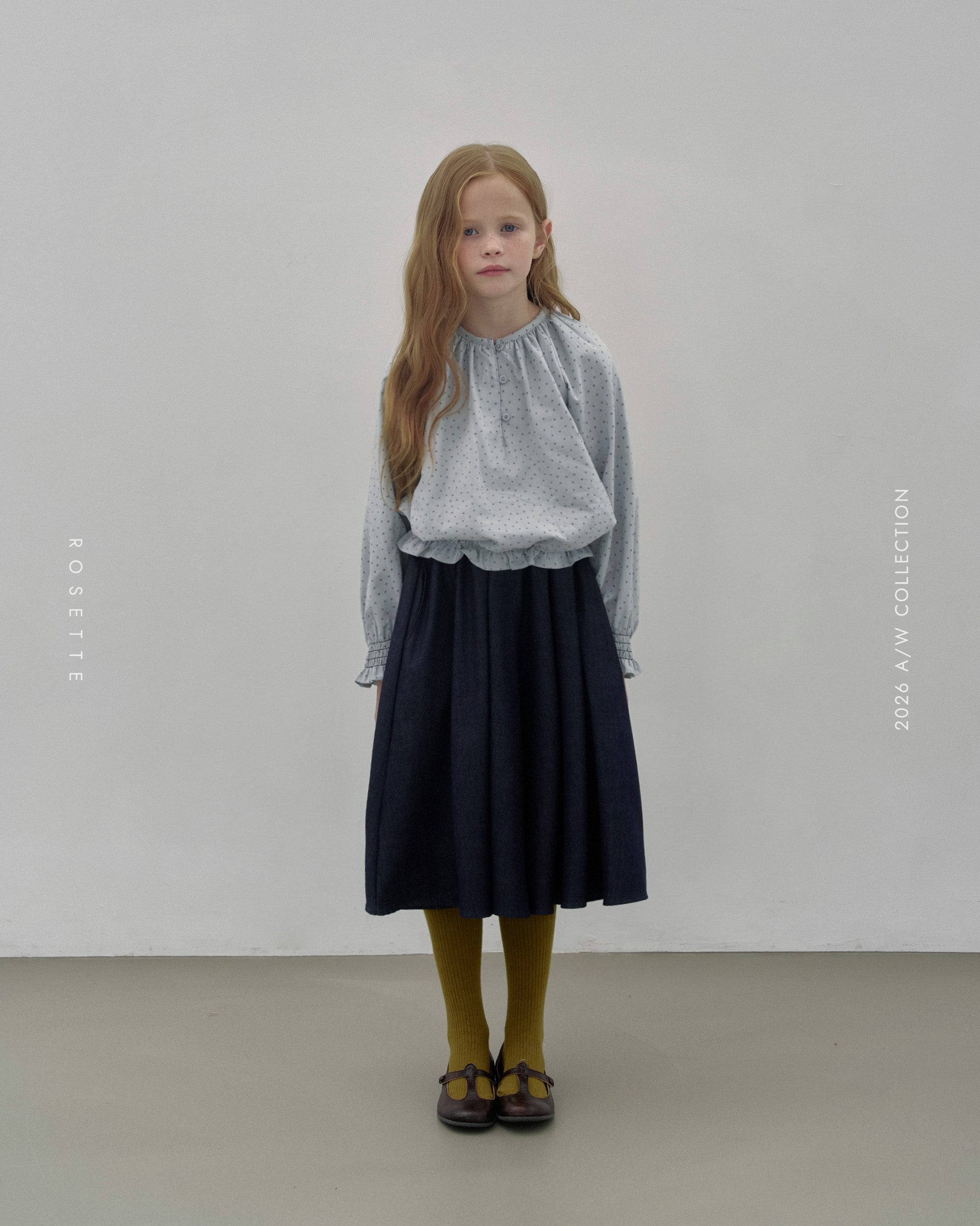 ［ROSETTE］Shirring flower blouse