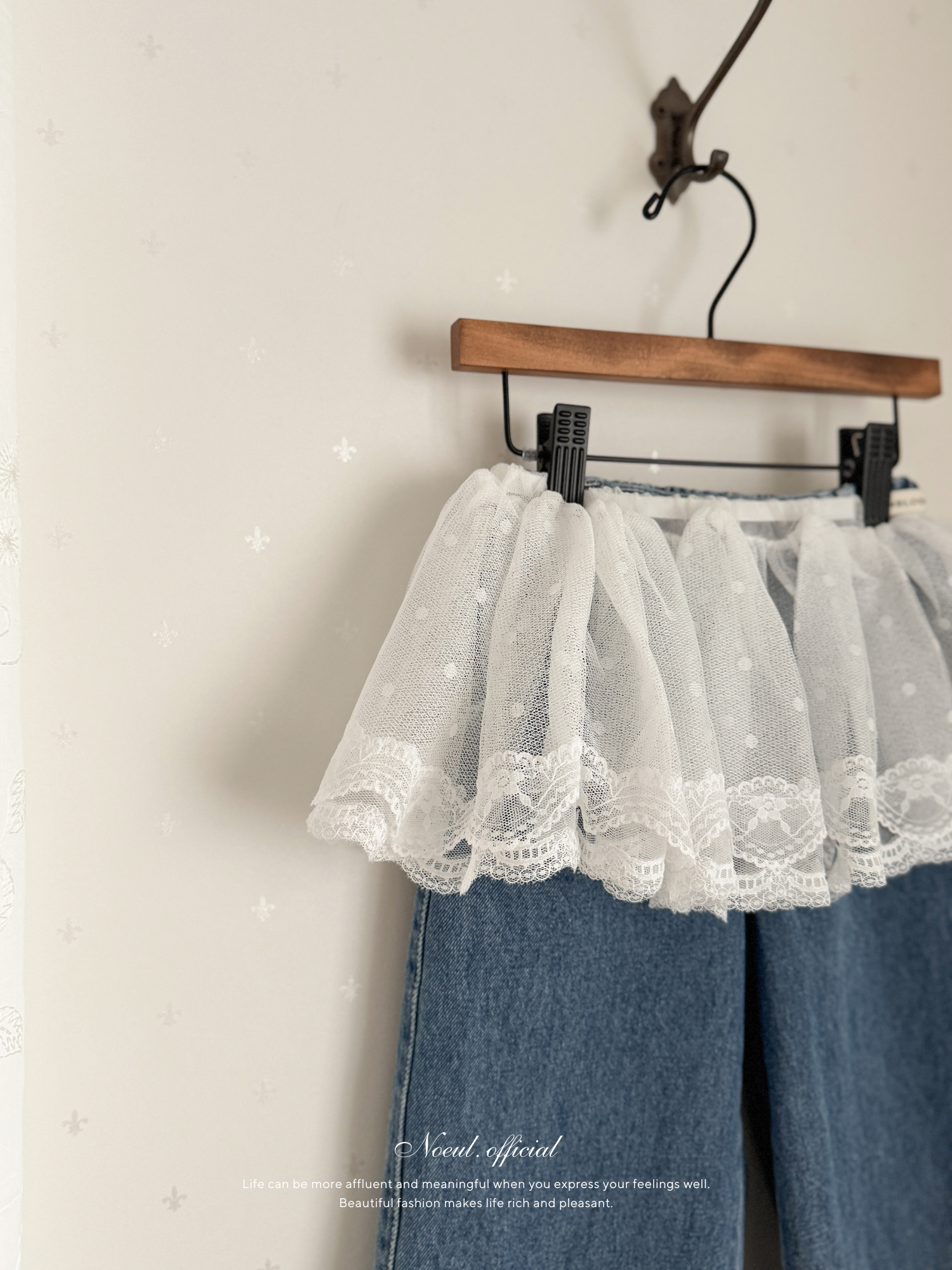 Laura lace denim pants