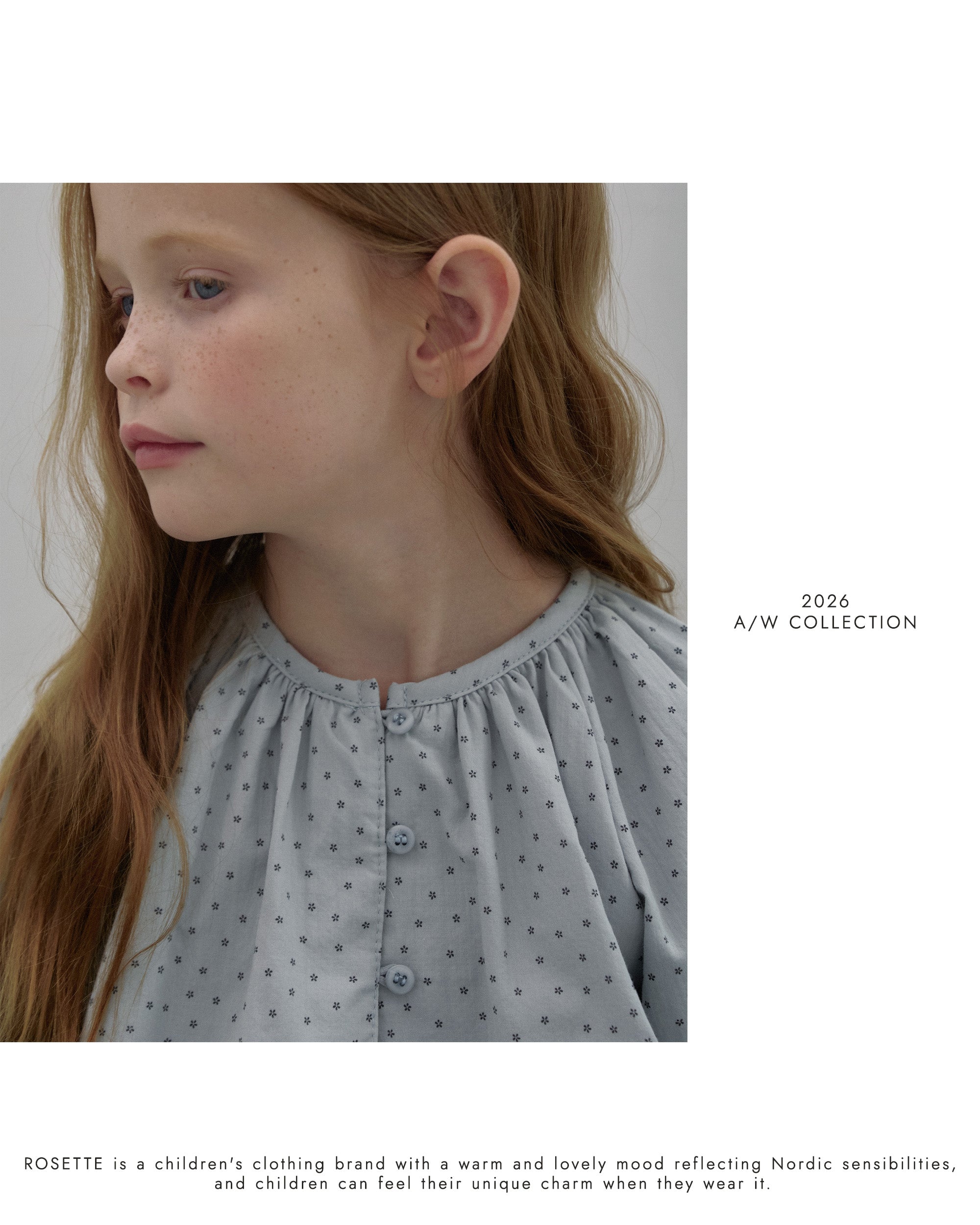 ［ROSETTE］Shirring flower blouse