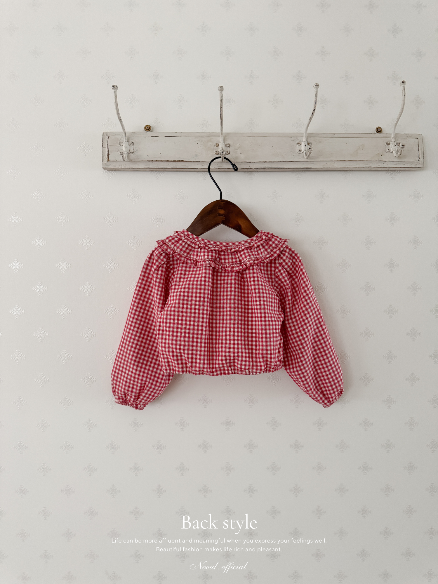 Bell check blouse